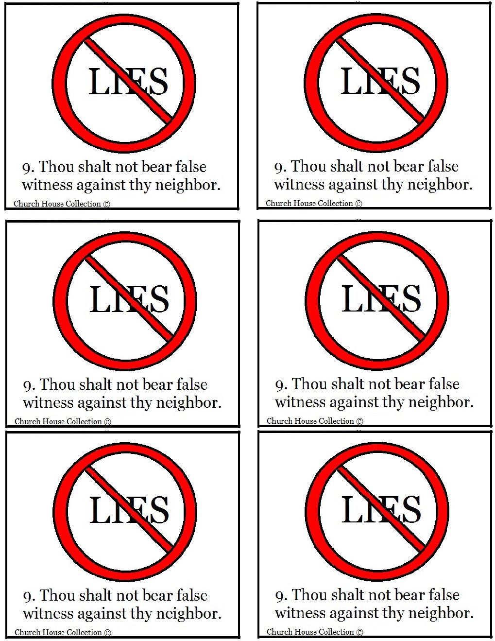 Thou Shalt Not Lie Worksheet VINTAGE Rules Of The Office~Hard